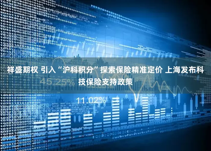 祥盛期权 引入“沪科积分”探索保险精准定价 上海发布科技保险支持政策