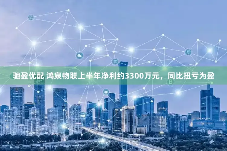 驰盈优配 鸿泉物联上半年净利约3300万元，同比扭亏为盈