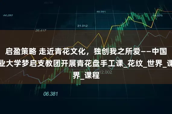 启盈策略 走近青花文化，独创我之所爱——中国矿业大学梦启支教团开展青花盘手工课_花纹_世界_课程
