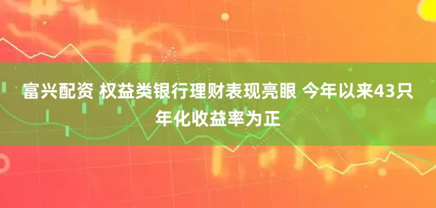 富兴配资 权益类银行理财表现亮眼 今年以来43只年化收益率为正